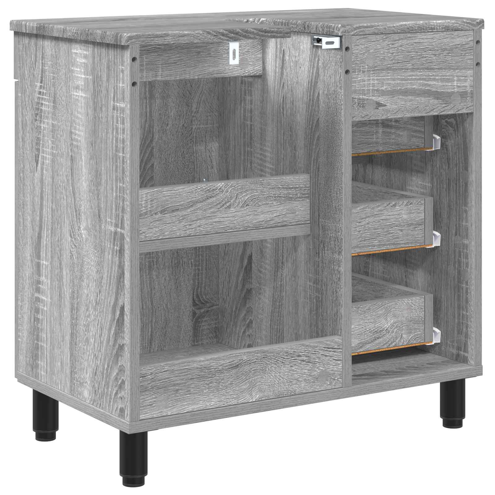 Έπιπλο μπάνιου Γκρι Sonoma 60 x 35 x 60 εκ. Επεξεργασμένο Ξύλο - Pakobazaar