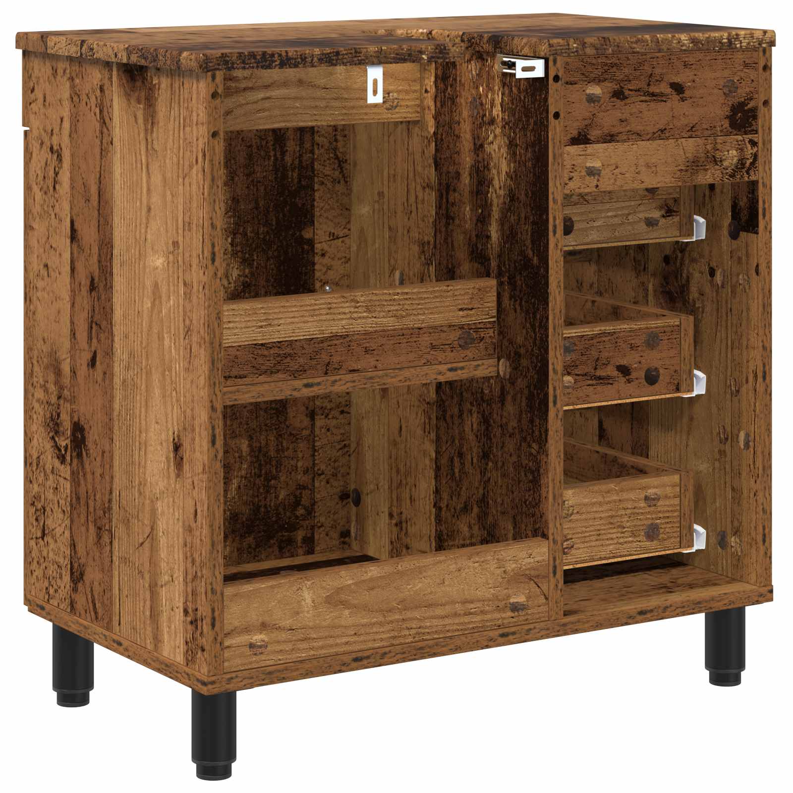 Έπιπλο μπάνιου Παλαιωμένο ξύλο 60 x 35 x 60 εκ. - Pakobazaar