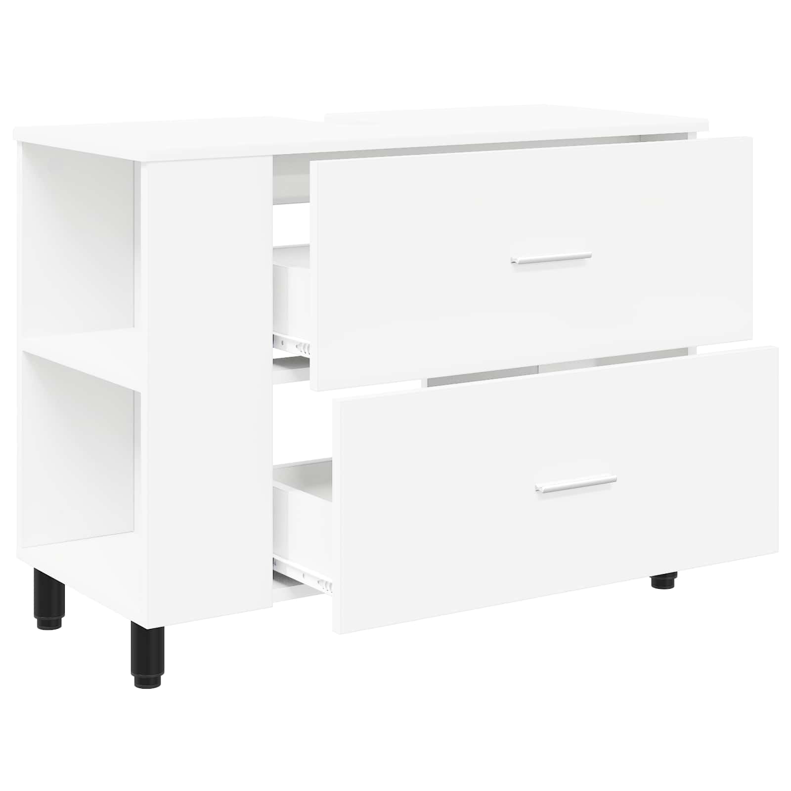 Έπιπλο μπάνιου Λευκό 80 x 35 x 60 cm Επεξεργασμένο Ξύλο - Pakobazaar