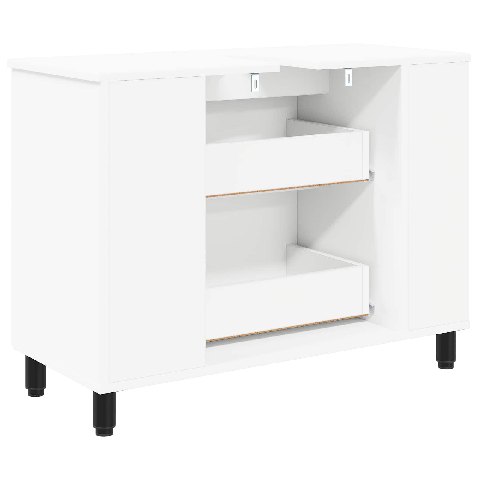 Έπιπλο μπάνιου Λευκό 80 x 35 x 60 cm Επεξεργασμένο Ξύλο - Pakobazaar