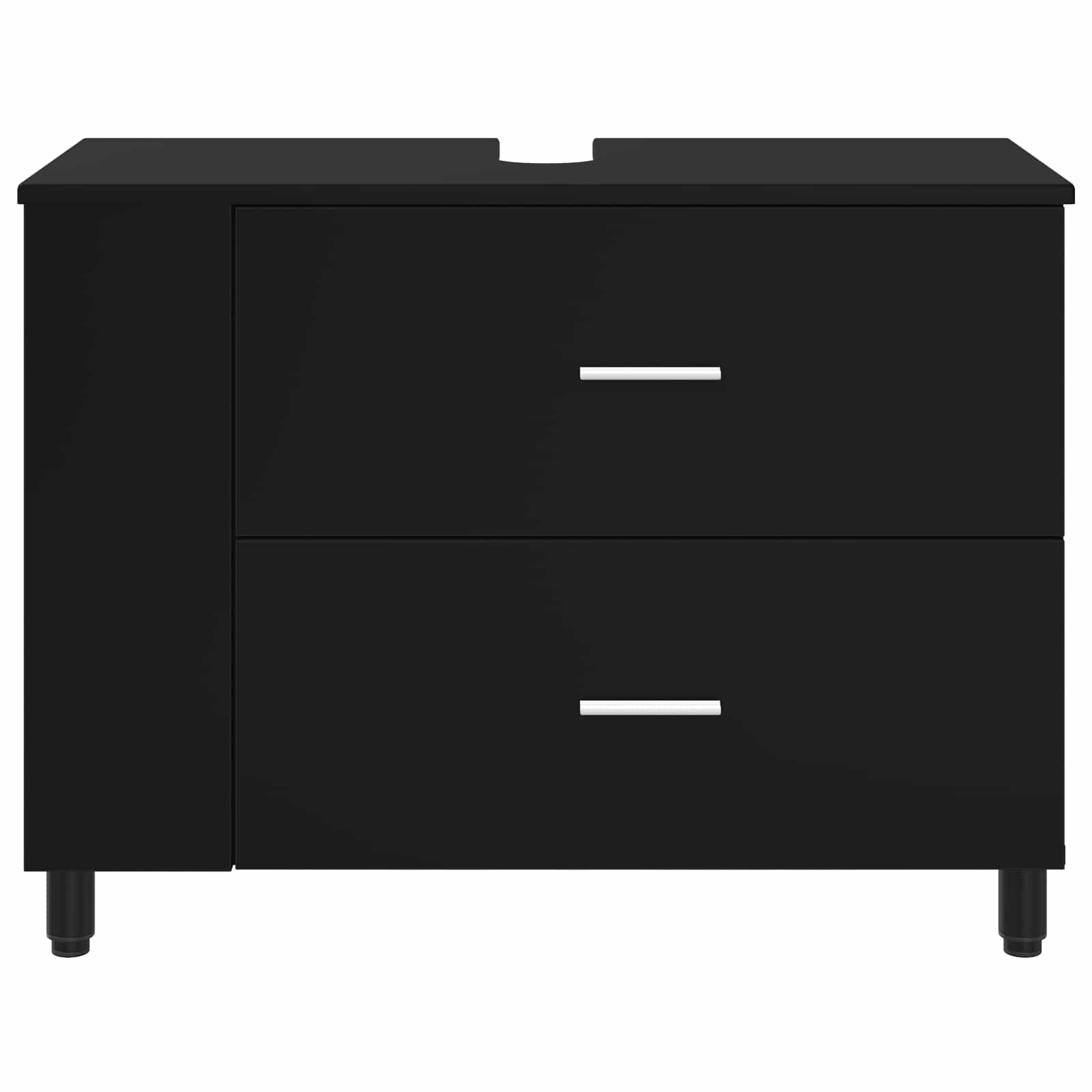 Έπιπλο μπάνιου Μαύρο 80 x 35 x 60 cm Επεξεργασμένο Ξύλο - Pakobazaar