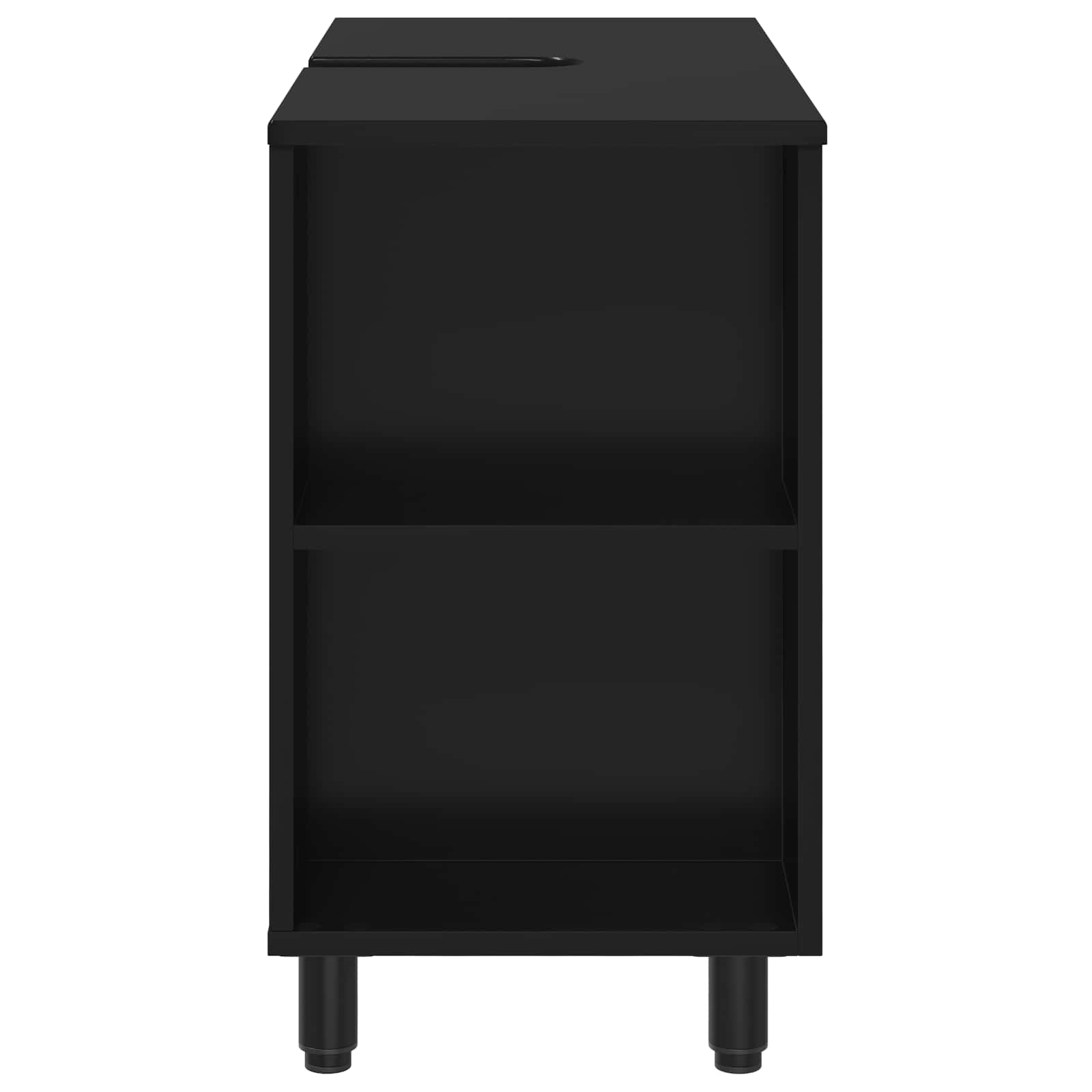 Έπιπλο μπάνιου Μαύρο 80 x 35 x 60 cm Επεξεργασμένο Ξύλο - Pakobazaar