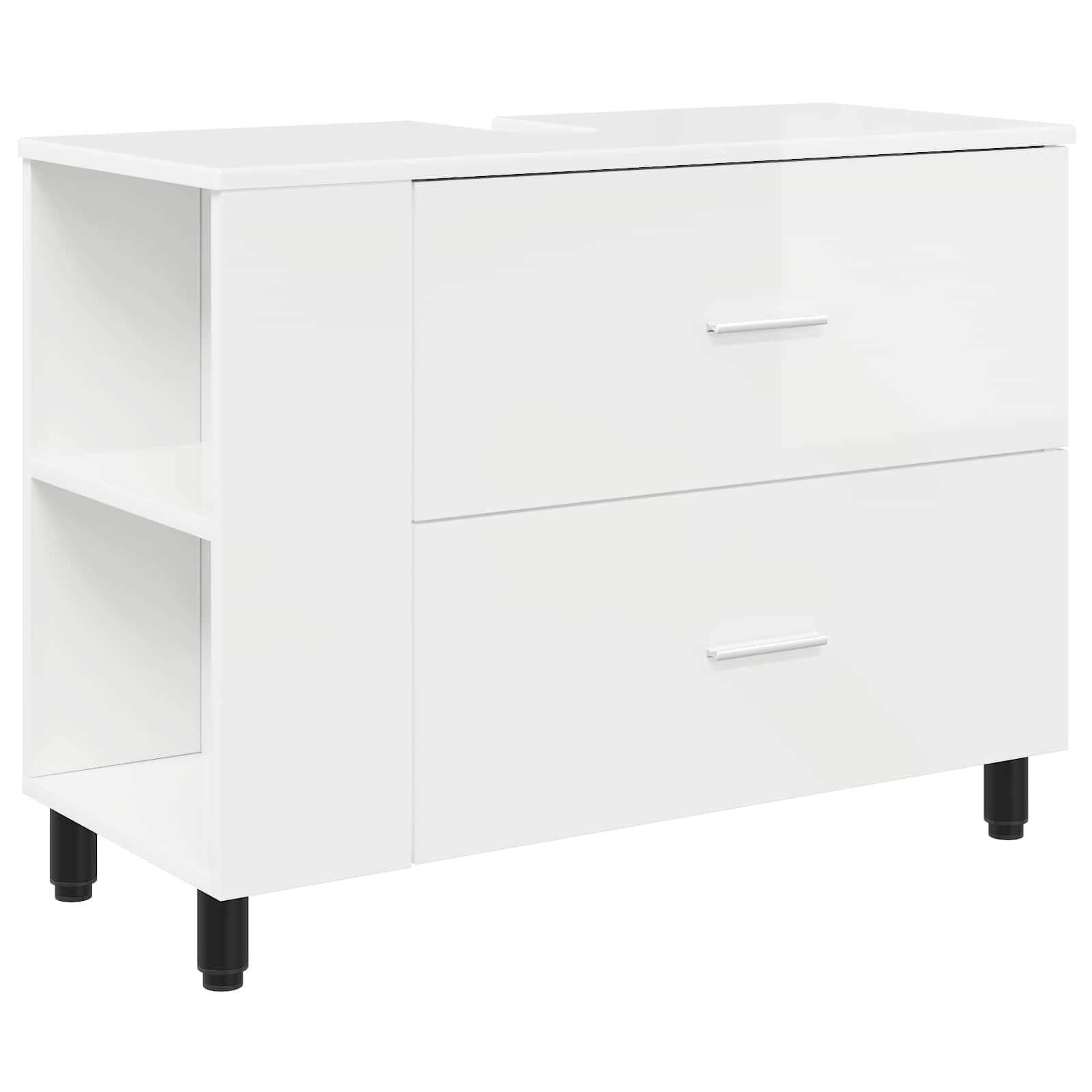 Έπιπλο μπάνιου Γυαλιστερό Λευκό 80 x 35 x 60 cm - Pakobazaar