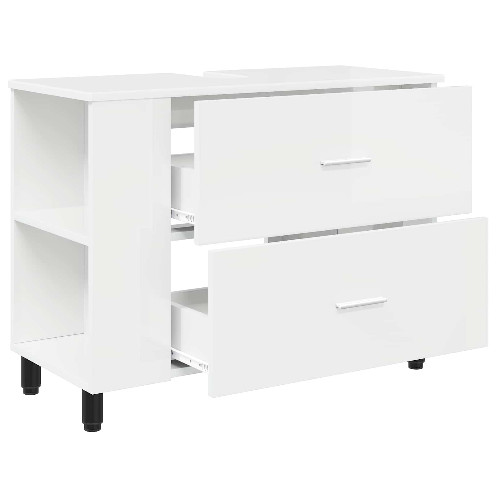 Έπιπλο μπάνιου Γυαλιστερό Λευκό 80 x 35 x 60 cm - Pakobazaar