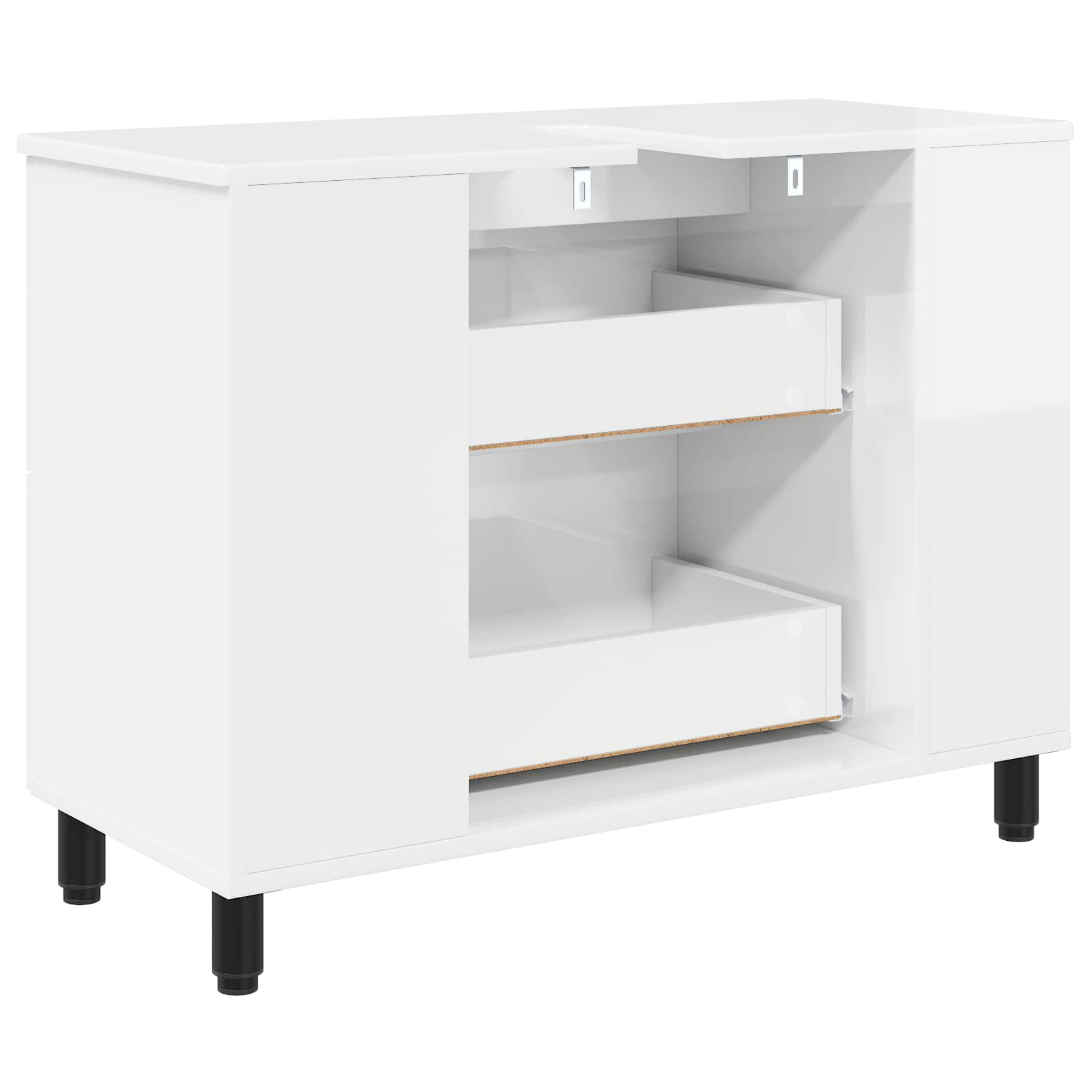 Έπιπλο μπάνιου Γυαλιστερό Λευκό 80 x 35 x 60 cm - Pakobazaar