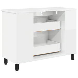Έπιπλο μπάνιου Γυαλιστερό Λευκό 80 x 35 x 60 cm - Pakobazaar