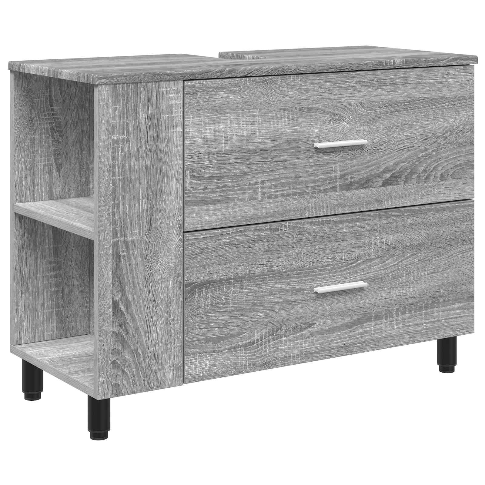 Έπιπλο μπάνιου Γκρι Sonoma 80 x 35 x 60 cm Επεξεργασμένο Ξύλο - Pakobazaar