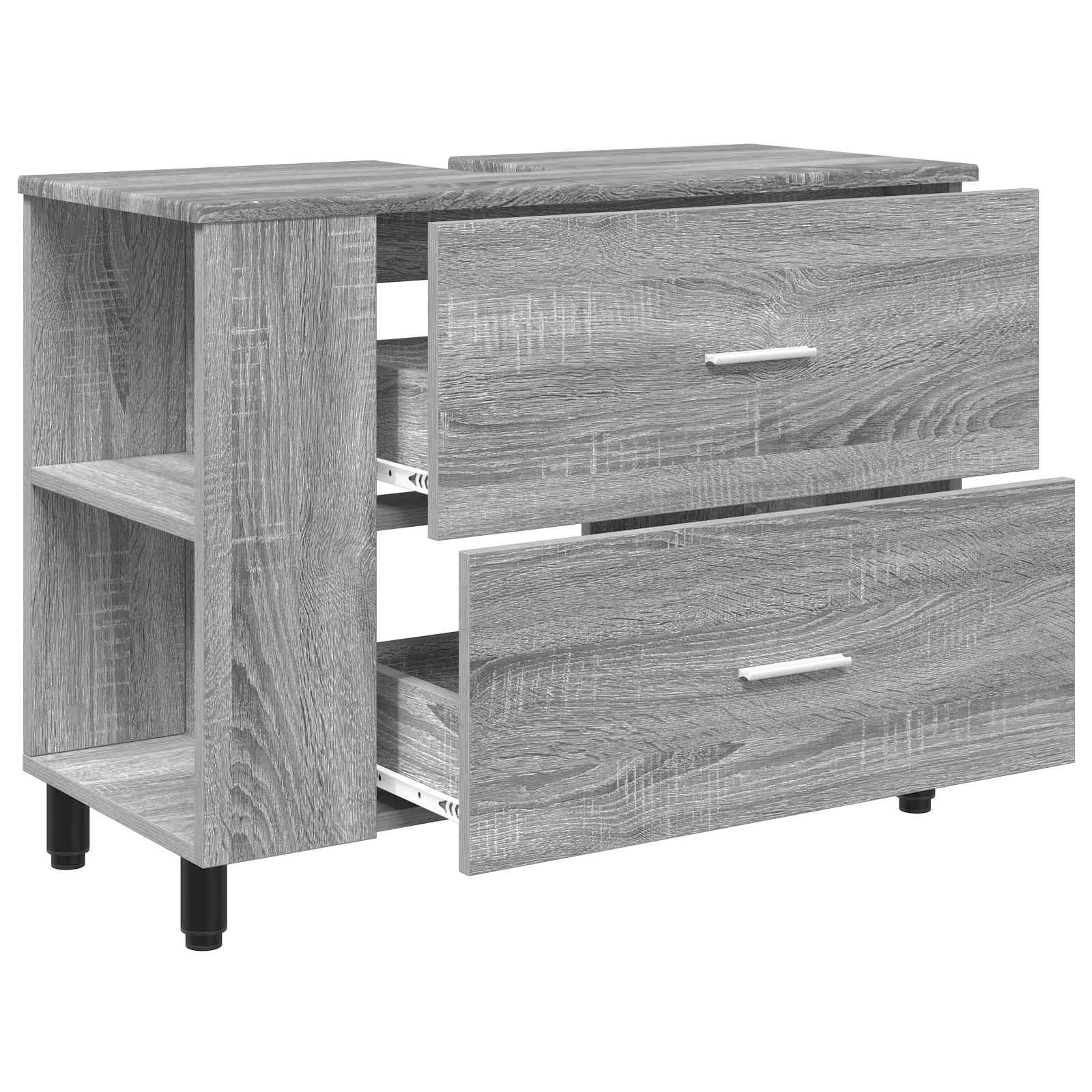 Έπιπλο μπάνιου Γκρι Sonoma 80 x 35 x 60 cm Επεξεργασμένο Ξύλο - Pakobazaar