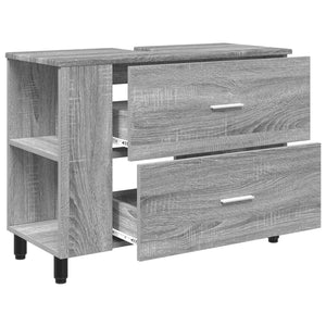 Έπιπλο μπάνιου Γκρι Sonoma 80 x 35 x 60 cm Επεξεργασμένο Ξύλο - Pakobazaar