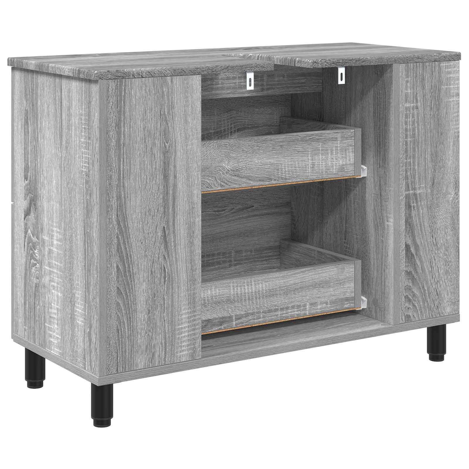 Έπιπλο μπάνιου Γκρι Sonoma 80 x 35 x 60 cm Επεξεργασμένο Ξύλο - Pakobazaar