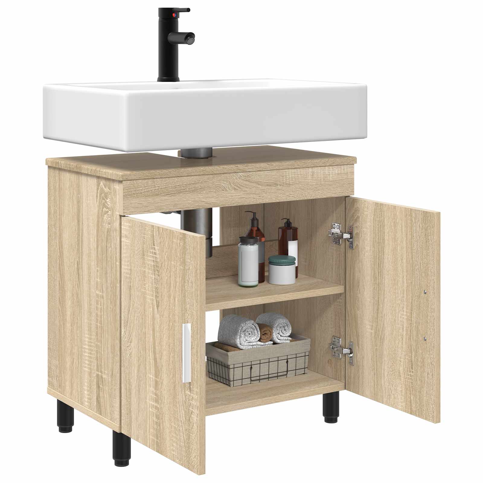 Έπιπλο μπάνιου Sonoma Δρυς 60 x 35 x 60 εκ. Επεξεργασμένο Ξύλο - Pakobazaar