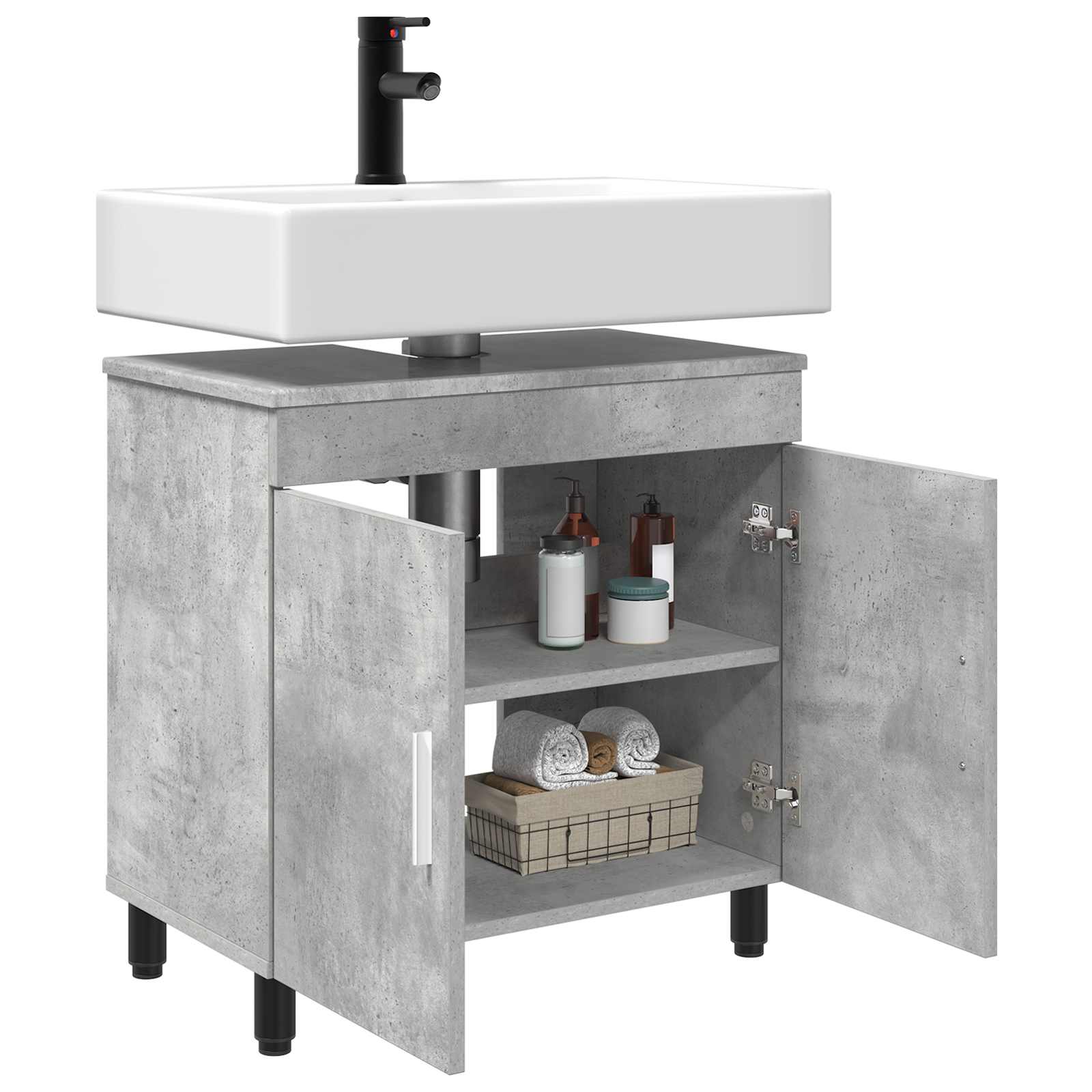 Έπιπλο μπάνιου Γκρι Σκυροδέματος 60 x 35 x 60 εκ. - Pakobazaar