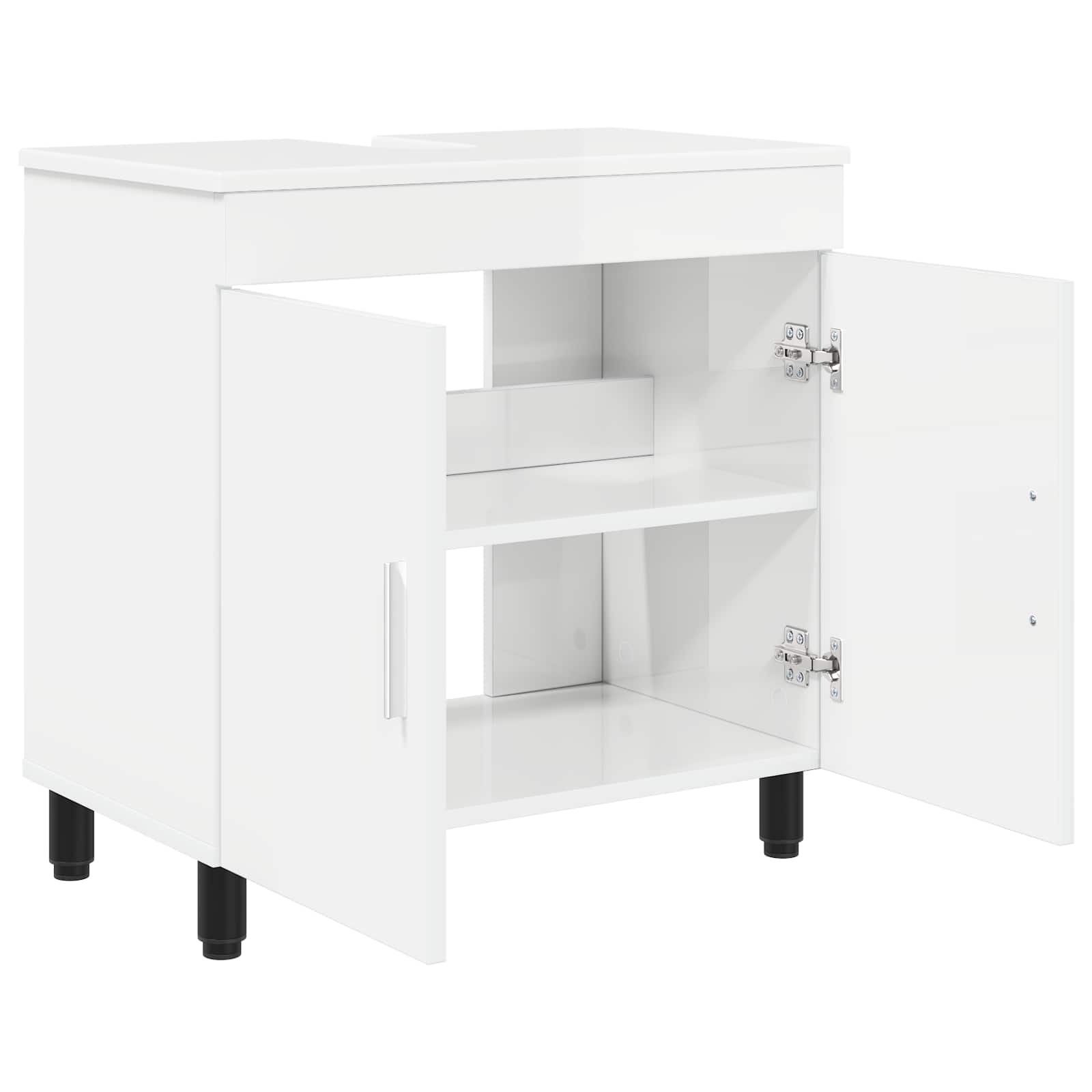 Έπιπλο μπάνιου Γυαλιστερό Λευκό 60 x 35 x 60 εκ. - Pakobazaar