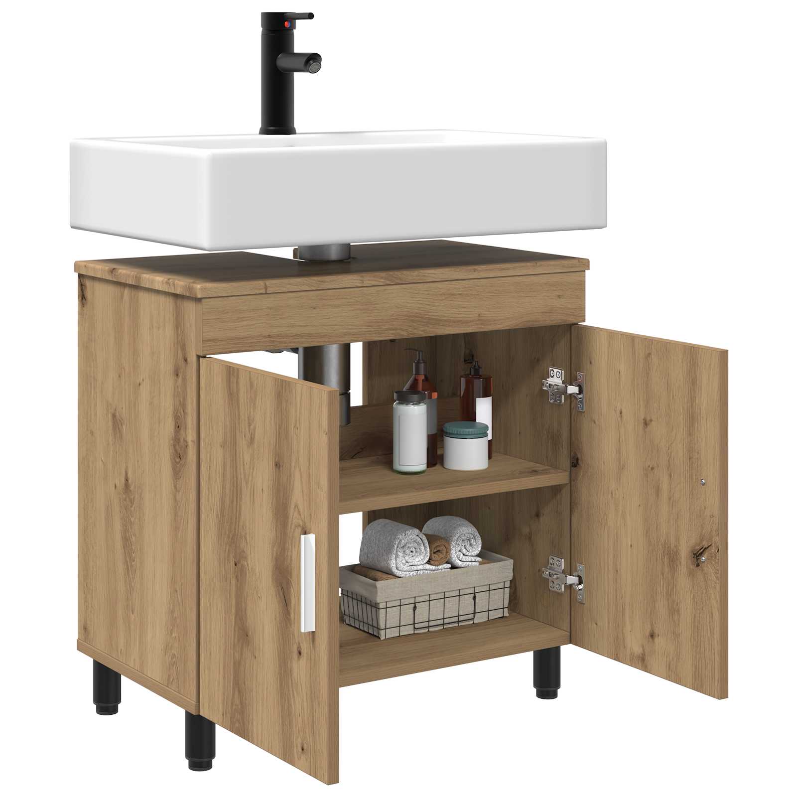 Έπιπλο μπάνιου Artisan Δρυς 60 x 35 x 60 εκ. Επεξεργασμένο Ξύλο - Pakobazaar