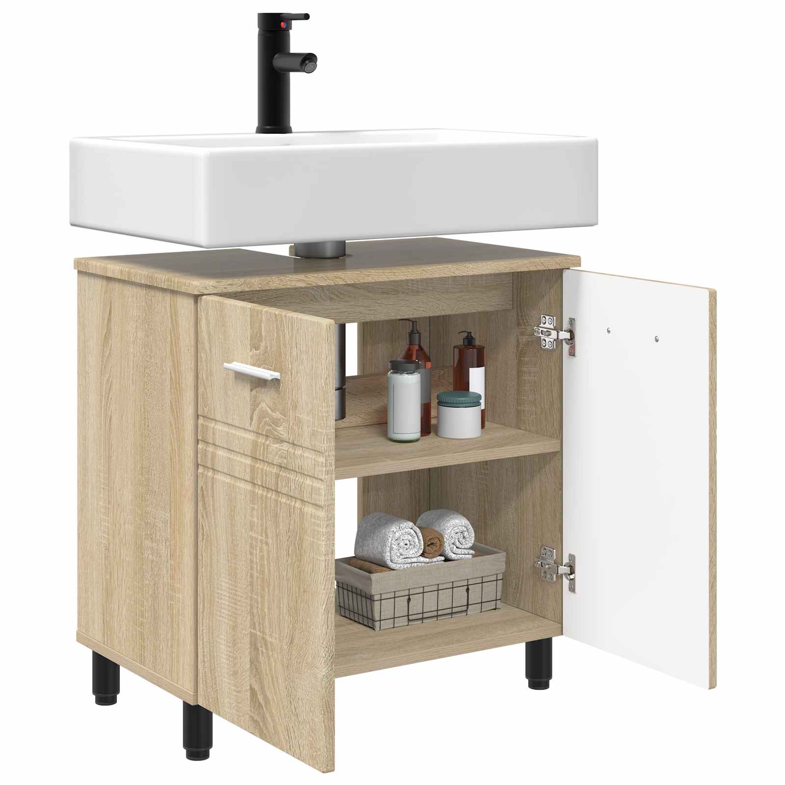Έπιπλο μπάνιου Sonoma Δρυς 60 x 35 x 60 εκ. Επεξεργασμένο Ξύλο - Pakobazaar