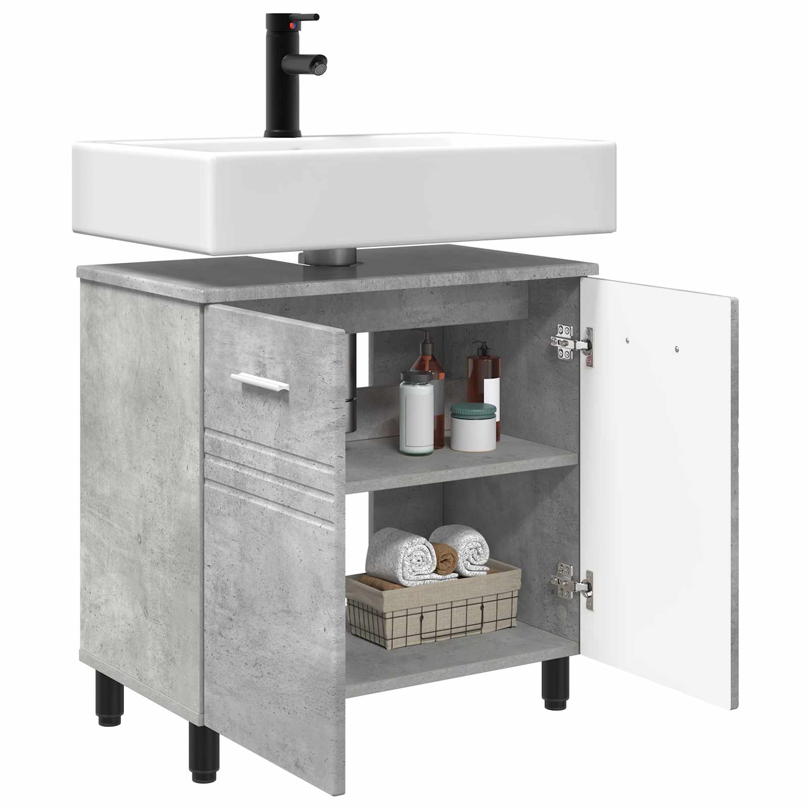 Έπιπλο μπάνιου Γκρι Σκυροδέματος 60 x 35 x 60 εκ. - Pakobazaar