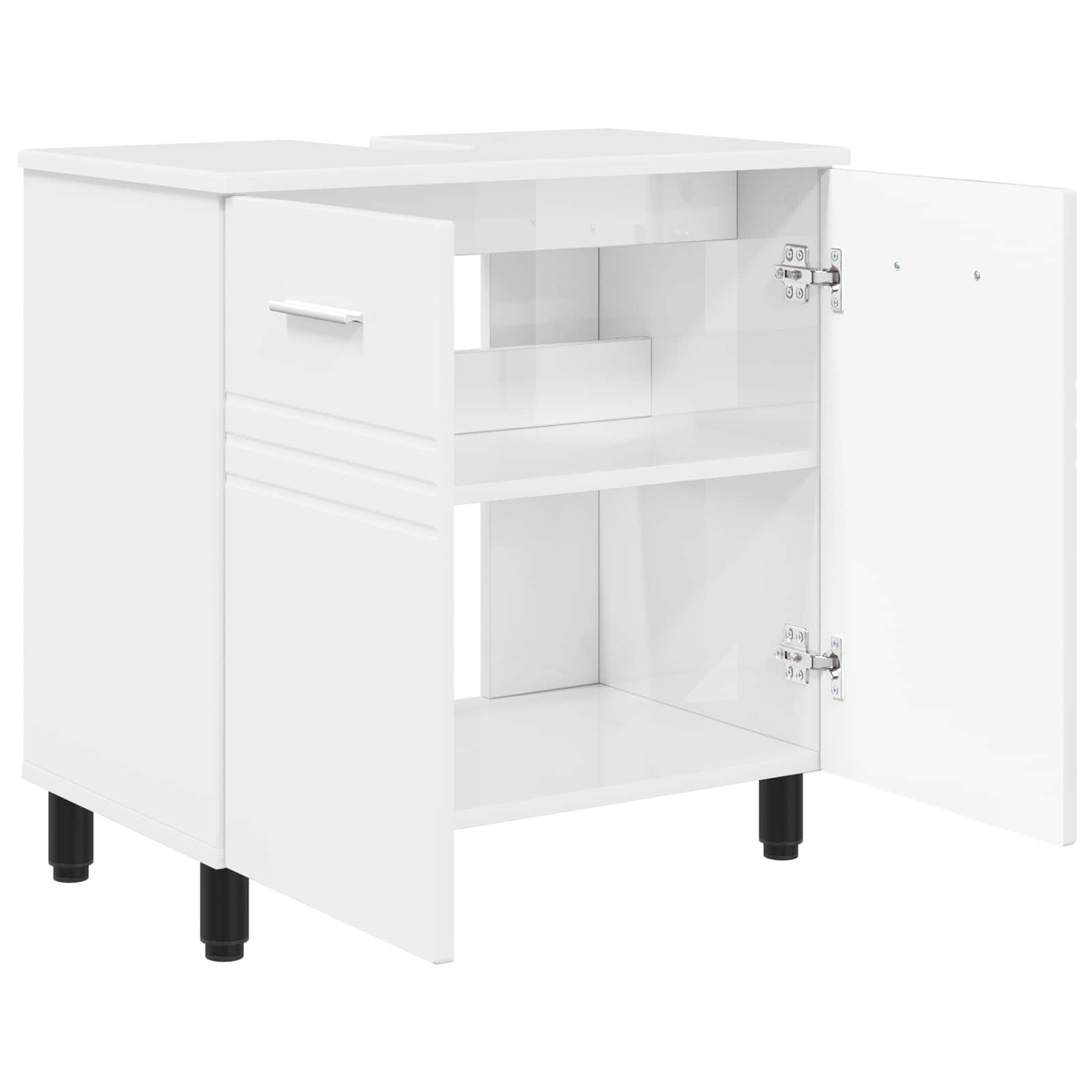 Έπιπλο μπάνιου Γυαλιστερό Λευκό 60 x 35 x 60 εκ. - Pakobazaar