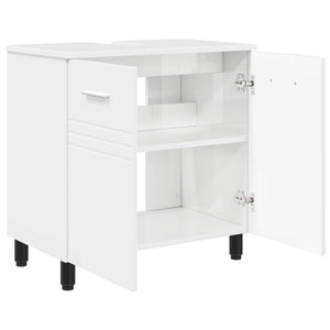 Έπιπλο μπάνιου Γυαλιστερό Λευκό 60 x 35 x 60 εκ. - Pakobazaar