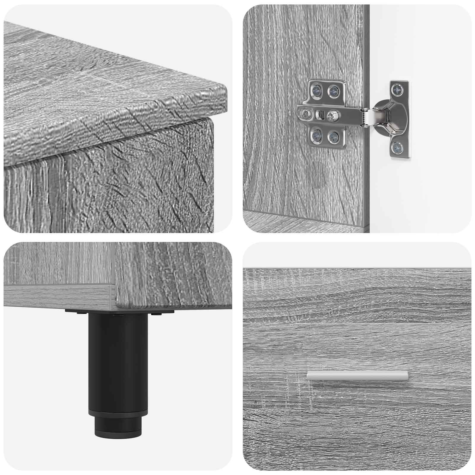 Έπιπλο μπάνιου Γκρι Sonoma 60 x 35 x 60 εκ. Επεξεργασμένο Ξύλο - Pakobazaar