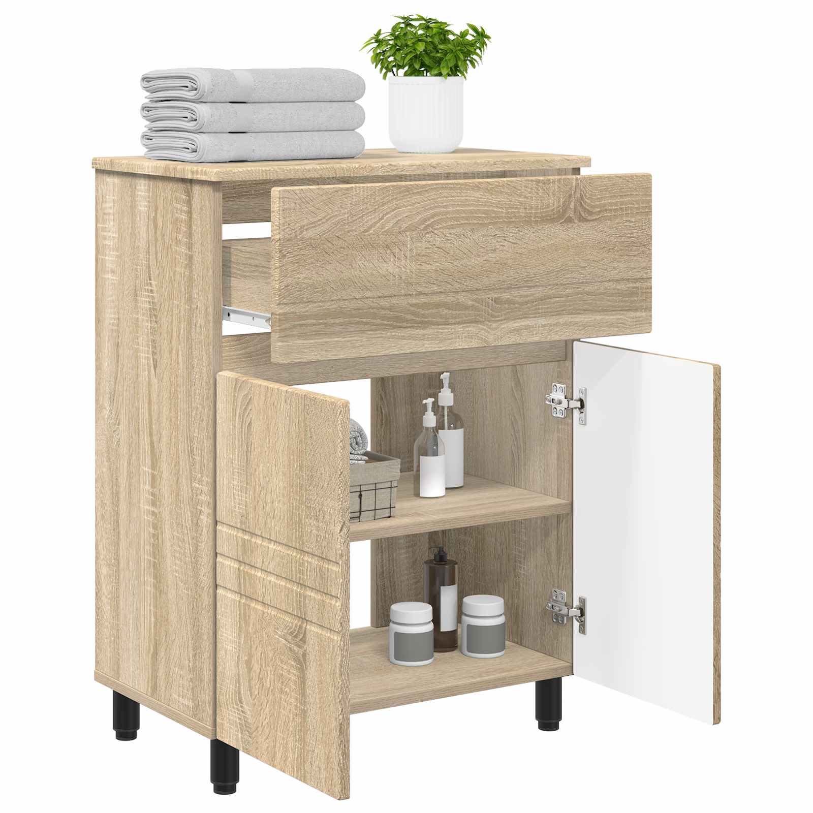 Έπιπλο μπάνιου Sonoma Δρυς 60 x 35 x 80 εκ Επεξεργασμένο Ξύλο - Pakobazaar