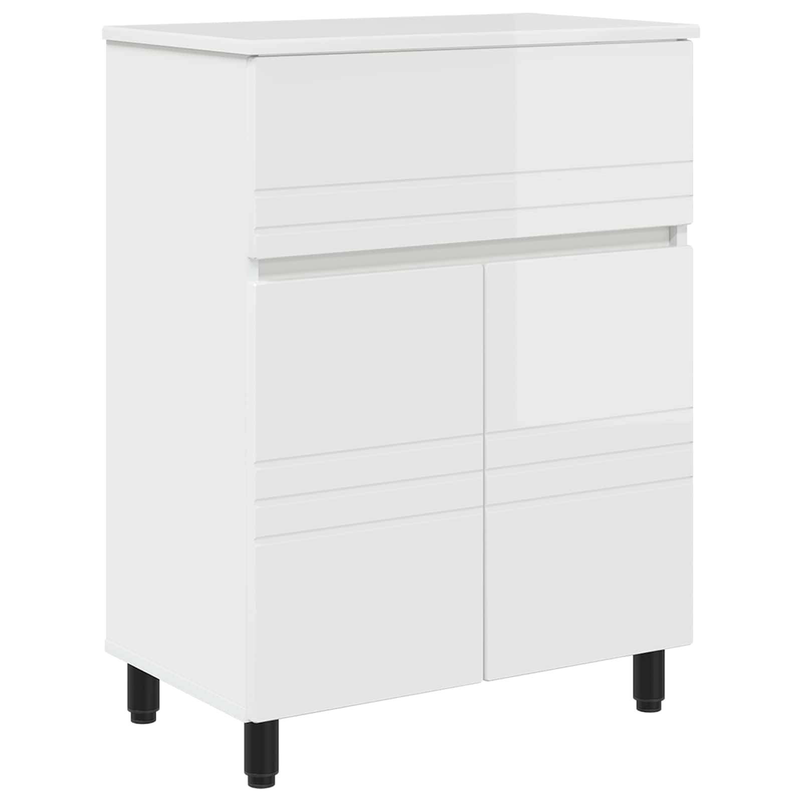 Έπιπλο μπάνιου Γυαλιστερό Λευκό 60 x 35 x 80 εκ - Pakobazaar
