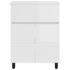 Έπιπλο μπάνιου Γυαλιστερό Λευκό 60 x 35 x 80 εκ - Pakobazaar