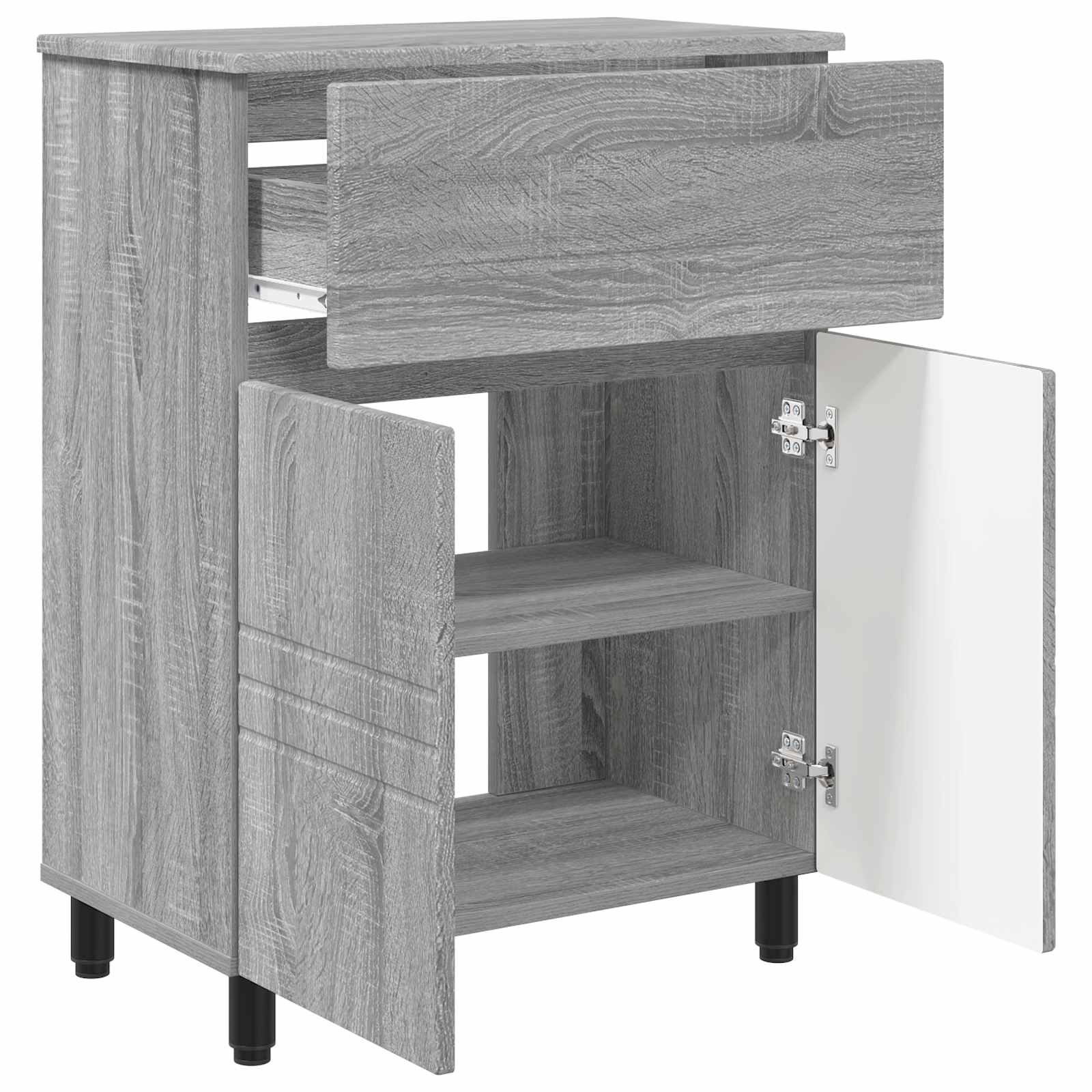 Έπιπλο μπάνιου Γκρι Sonoma 60 x 35 x 80 εκ Επεξεργασμένο Ξύλο - Pakobazaar