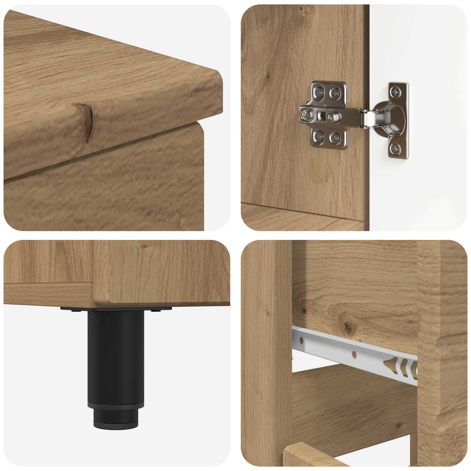 Έπιπλο μπάνιου Artisan Δρυς 60 x 35 x 80 εκ Επεξεργασμένο Ξύλο - Pakobazaar