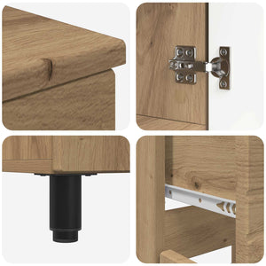 Έπιπλο μπάνιου Artisan Δρυς 60 x 35 x 80 εκ Επεξεργασμένο Ξύλο - Pakobazaar