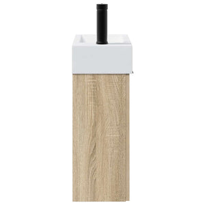 Ντουλάπι Μπάνιου με αποθήκευση Δρύς Sonoma 45,5 x 22,5 x 84 εκ - Pakobazaar