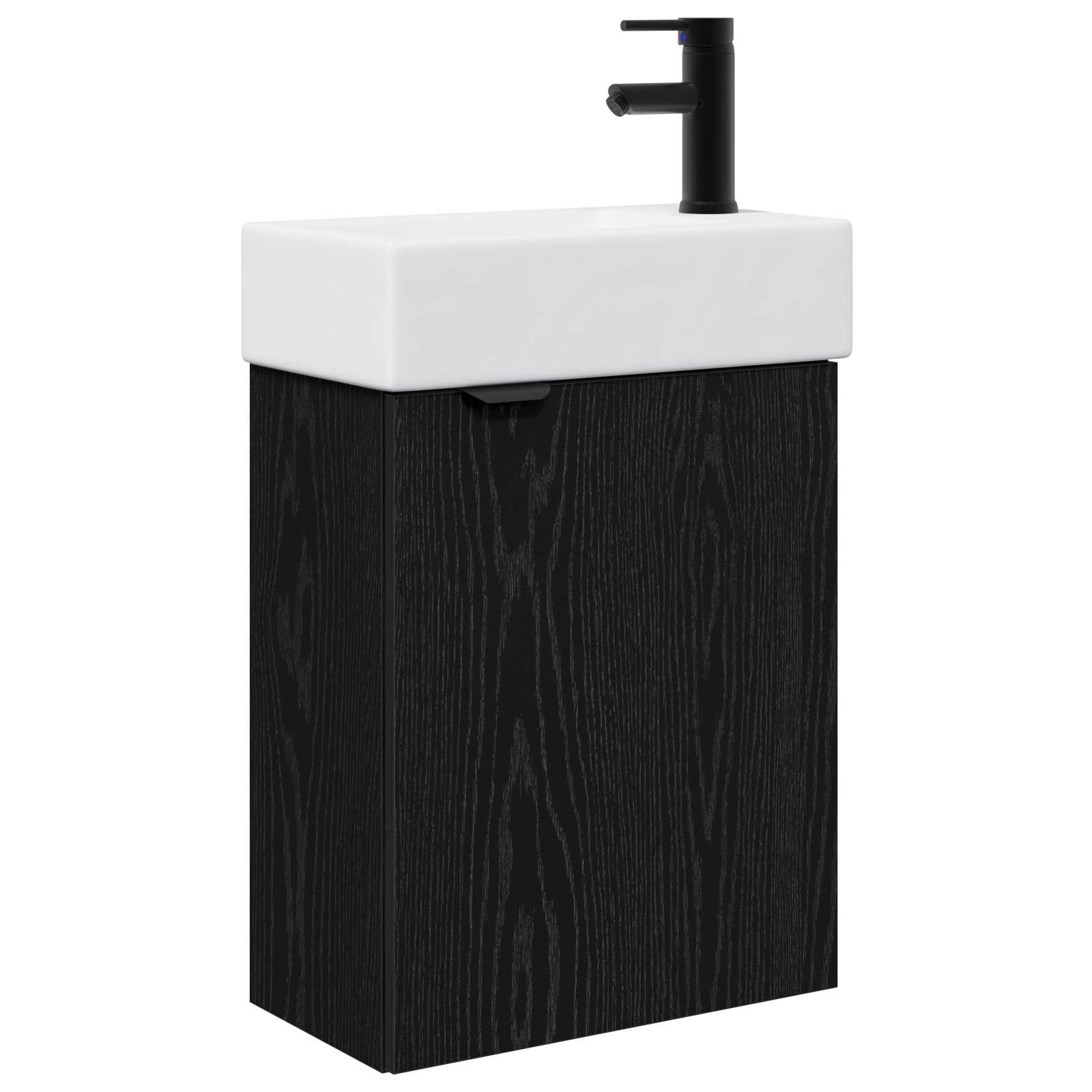 Μονάδα μπάνιου με βρύση Μαύρη Δρυς 45,5 x 22,5 x 84 εκ - Pakobazaar