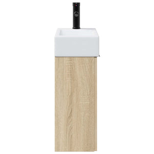 Μονάδα μπάνιου με βρύση Sonoma Δρυς 45,5 x 22,5 x 84 εκ - Pakobazaar