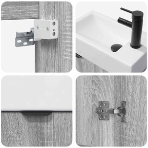 Μονάδα μπάνιου με βρύση Γκρι Sonoma 45,5 x 22,5 x 84 εκ - Pakobazaar
