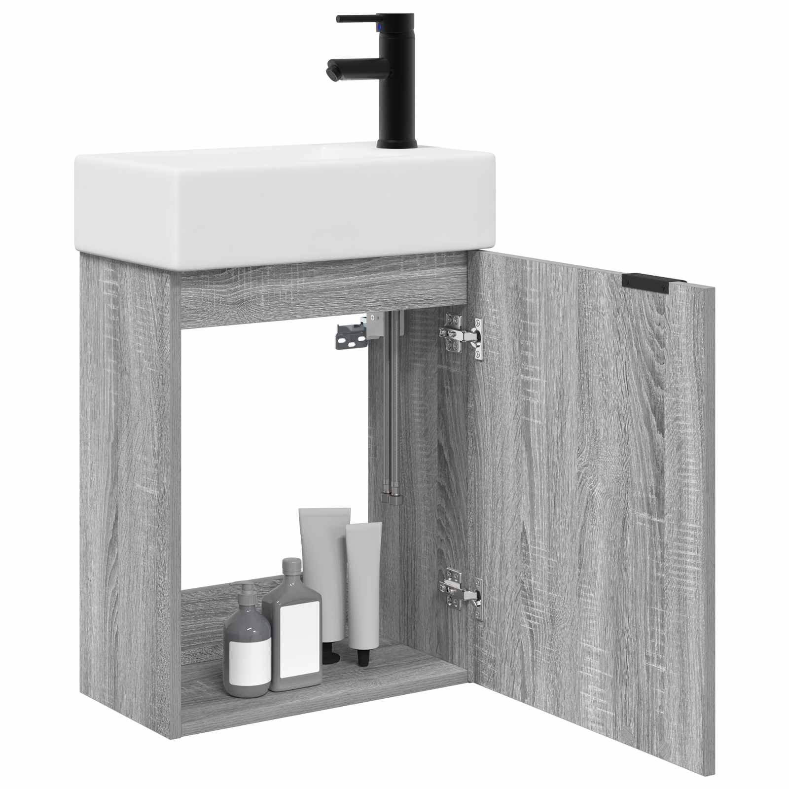 Μονάδα μπάνιου με βρύση Γκρι Sonoma 45,5 x 22,5 x 84 εκ - Pakobazaar