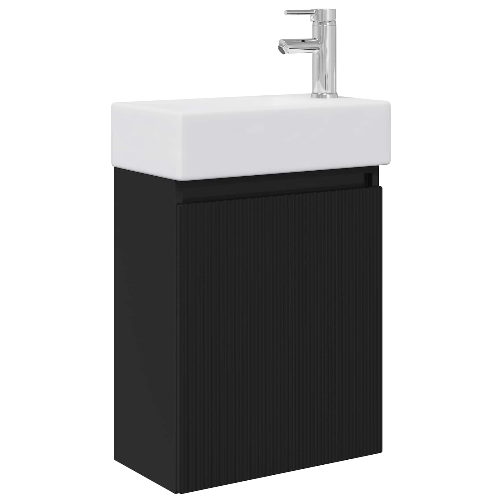Μονάδα μπάνιου με βρύση Μαύρο 45,5 x 22,5 x 84 εκ - Pakobazaar