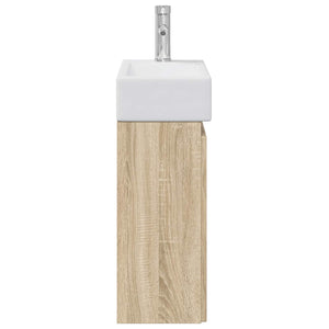 Μονάδα μπάνιου με βρύση Sonoma Δρυς 45,5 x 22,5 x 84 εκ - Pakobazaar
