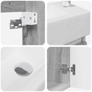 Μονάδα μπάνιου με βρύση Γκρι Sonoma 45,5 x 22,5 x 84 εκ - Pakobazaar