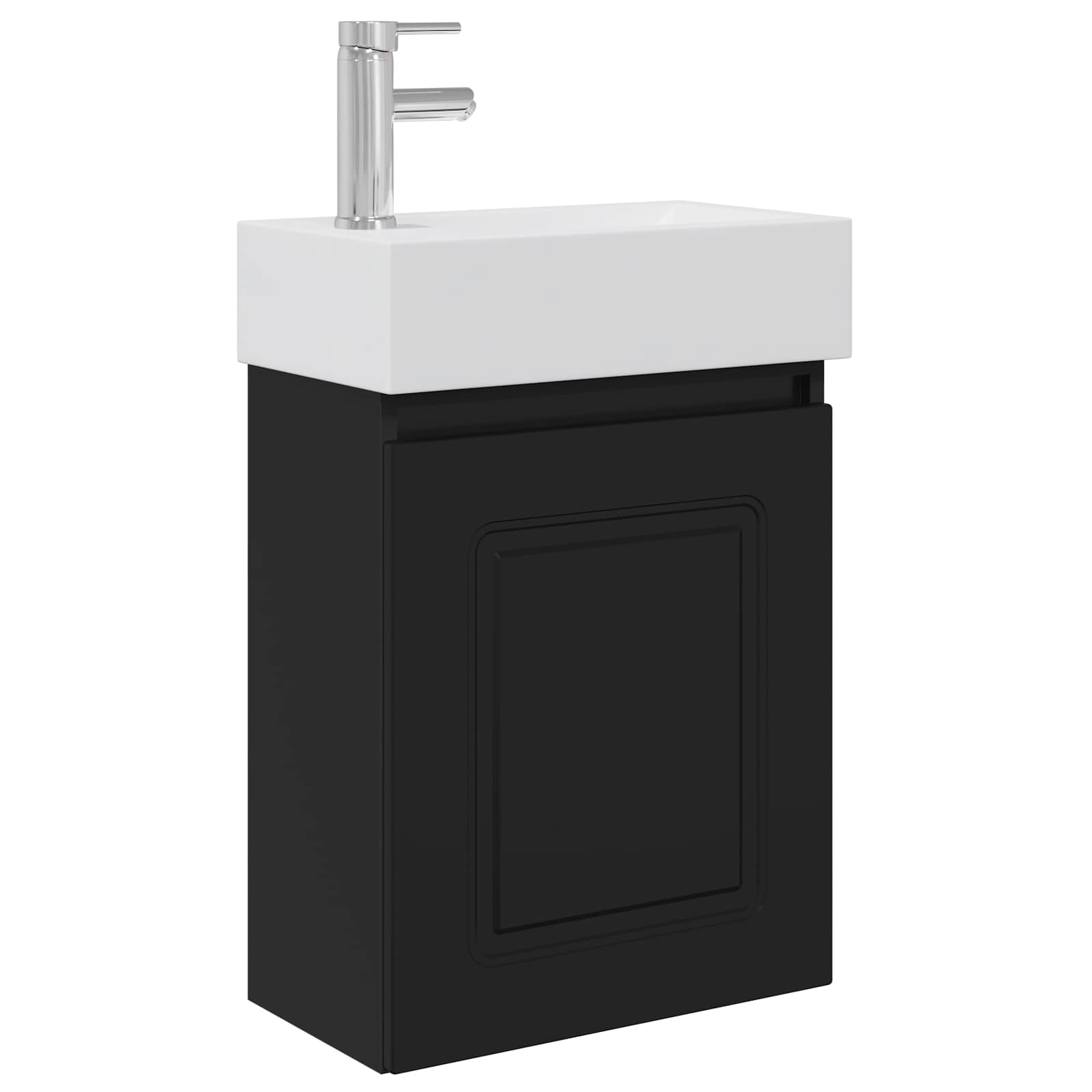 Μονάδα μπάνιου με βρύση Μαύρο 45,5 x 22,5 x 84 εκ - Pakobazaar