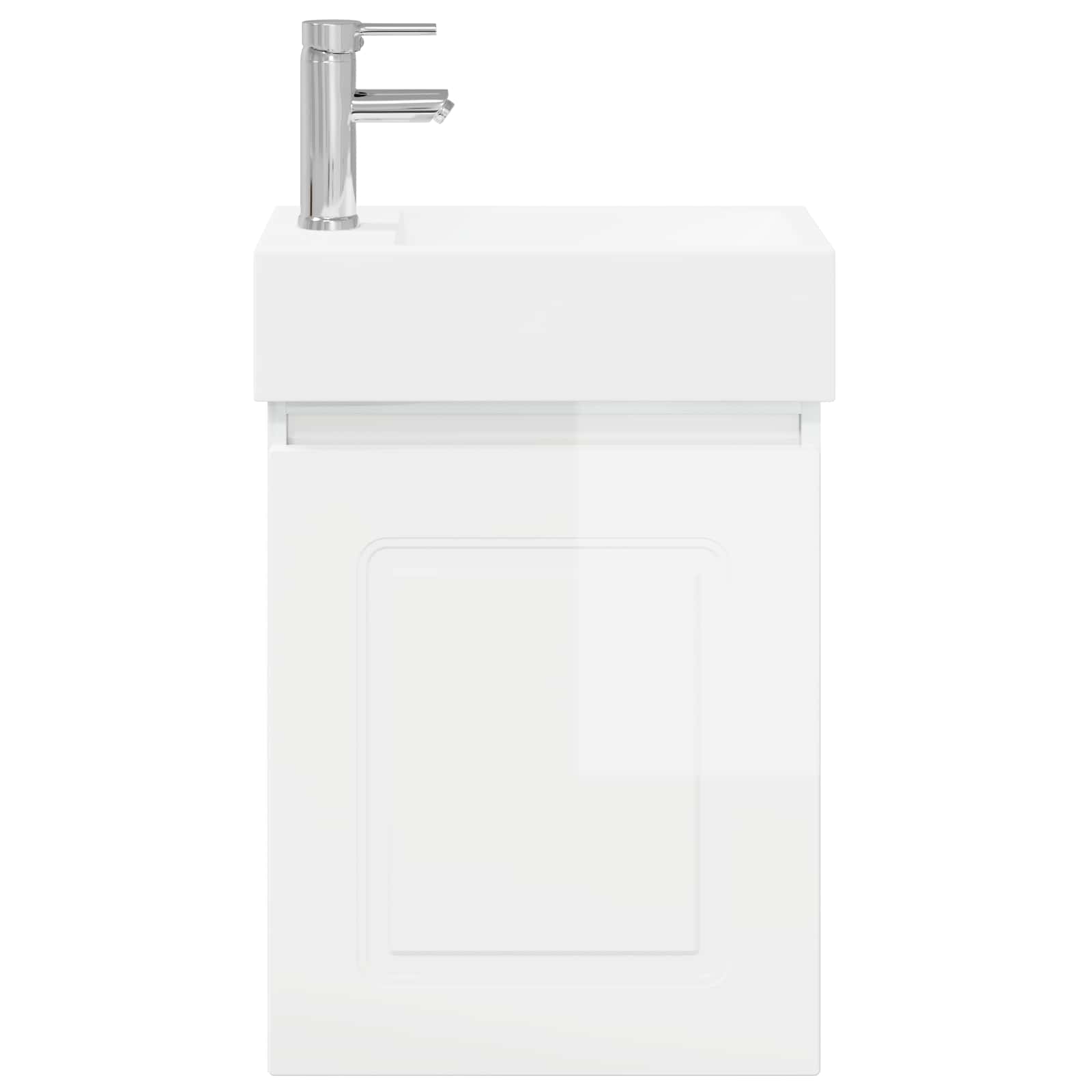 Μονάδα μπάνιου με βρύση Γυαλιστερό Λευκό 45,5 x 22,5 x 84 εκ - Pakobazaar