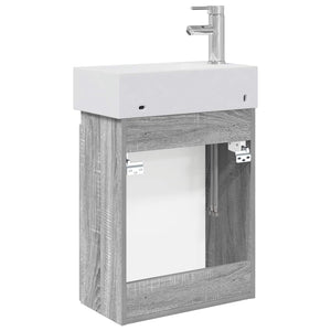 Μονάδα μπάνιου με βρύση Γκρι Sonoma 45,5 x 22,5 x 84 εκ - Pakobazaar