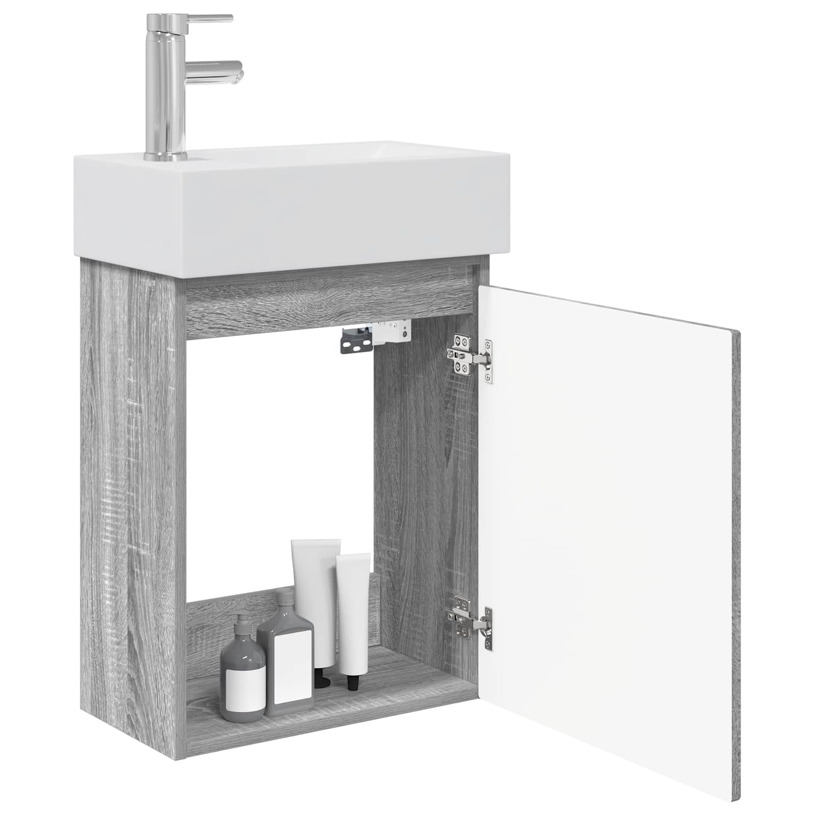Μονάδα μπάνιου με βρύση Γκρι Sonoma 45,5 x 22,5 x 84 εκ - Pakobazaar