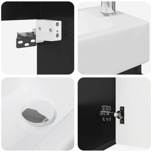 Μονάδα μπάνιου με βρύση Μαύρο 45,5 x 22,5 x 84 εκ - Pakobazaar