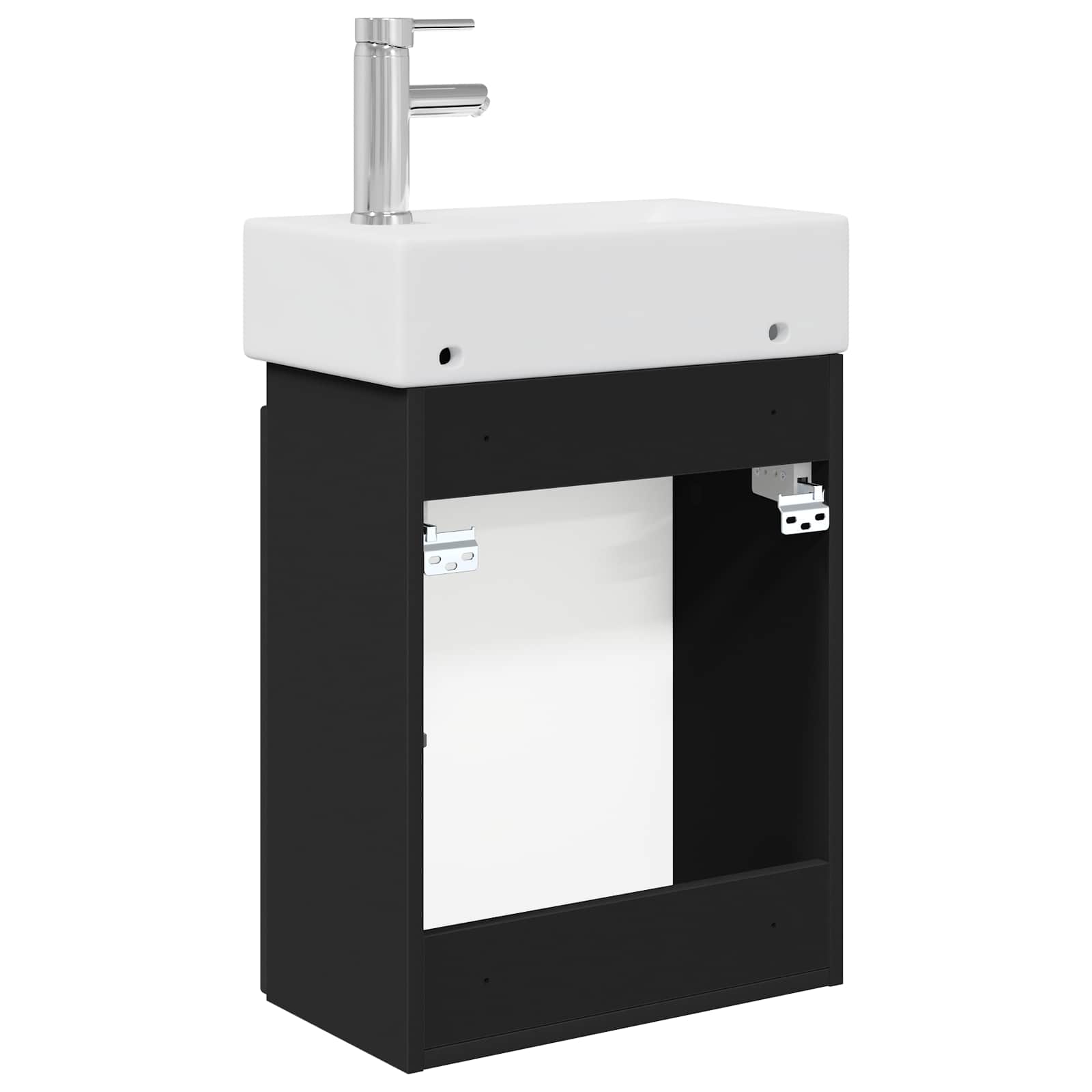 Μονάδα μπάνιου με βρύση Μαύρο 45,5 x 22,5 x 84 εκ - Pakobazaar