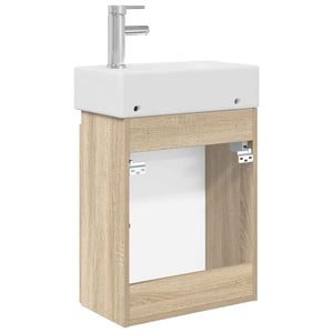 Μονάδα μπάνιου με βρύση Sonoma Δρυς 45,5 x 22,5 x 84 εκ - Pakobazaar