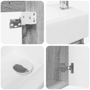 Μονάδα μπάνιου με βρύση Γκρι Sonoma 45,5 x 22,5 x 84 εκ - Pakobazaar
