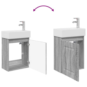 Μονάδα μπάνιου με βρύση Γκρι Sonoma 45,5 x 22,5 x 84 εκ - Pakobazaar