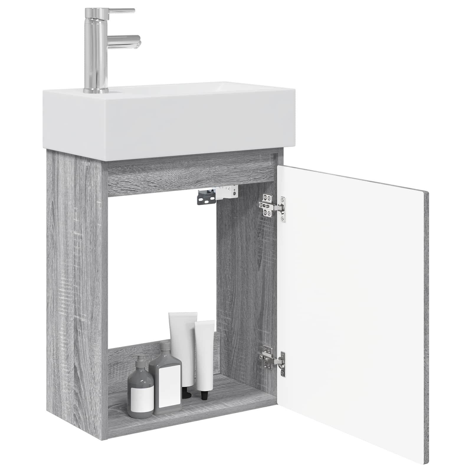 Μονάδα μπάνιου με βρύση Γκρι Sonoma 45,5 x 25,5 x 84 εκ - Pakobazaar