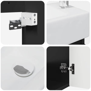 Μονάδα μπάνιου με βρύση Μαύρο 45,5 x 25,5 x 84 εκ - Pakobazaar