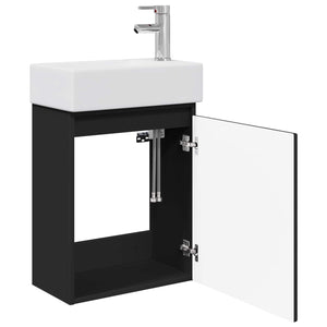 Μονάδα μπάνιου με βρύση Μαύρο 45,5 x 25,5 x 84 εκ - Pakobazaar