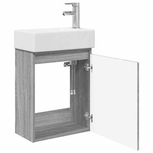 Μονάδα μπάνιου με βρύση Γκρι Sonoma 45,5 x 25,5 x 84 εκ - Pakobazaar